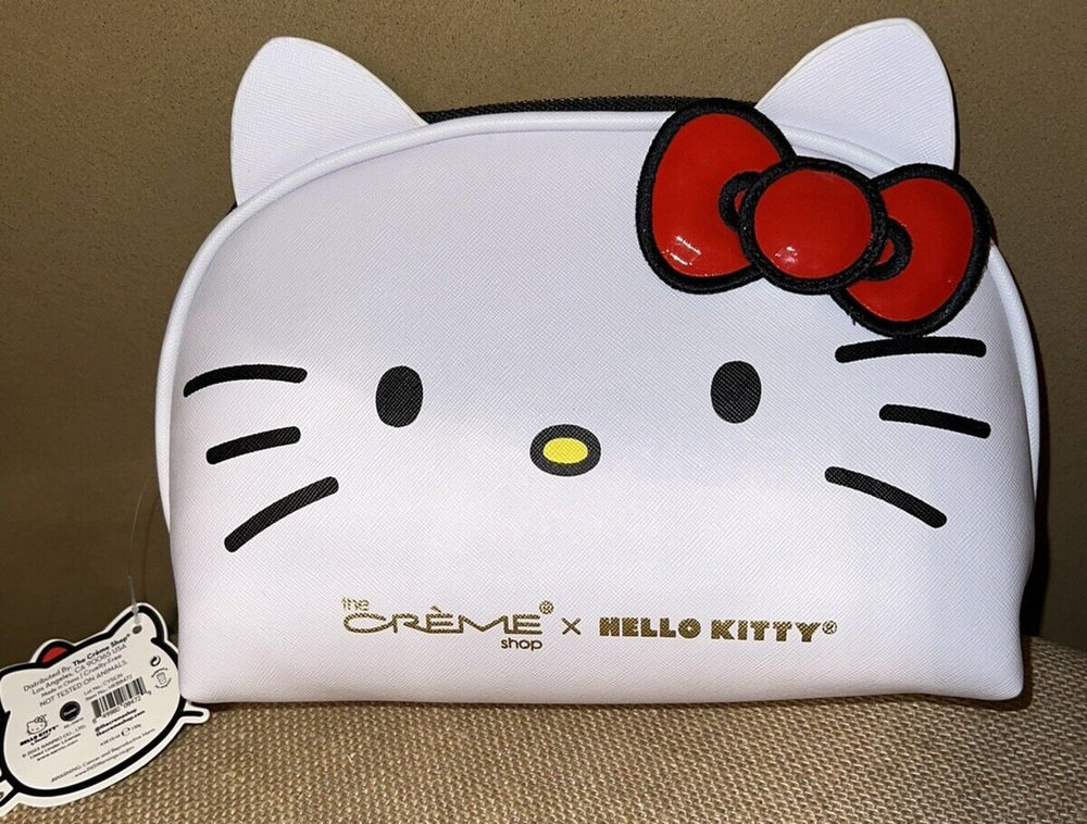 The Creme Shop Hello Kitty with Red Bow Make Up/Travel Bag NWT
